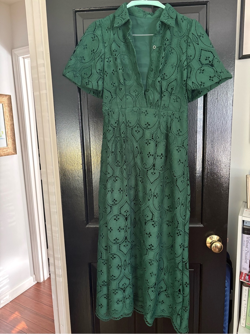 Women’s Green Eyelet Dress